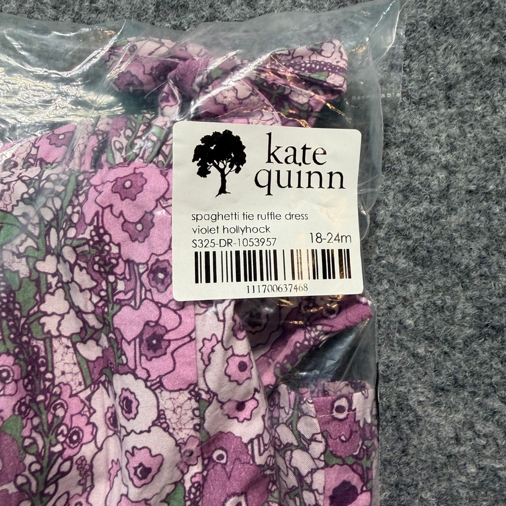 KATE QUINN Violet Hollyhock Ruffle Dress 18-24 Months New With Tags - Picture 6 of 6
